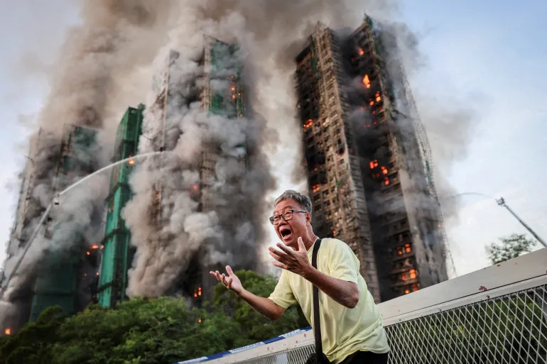 Week in Pictures: From deadly fire in Hong Kong to Russian attack on Kyiv